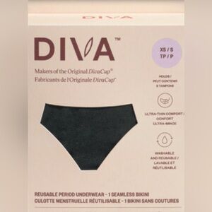 DIVA Reusable Period Underwear Bikini Black XS/S